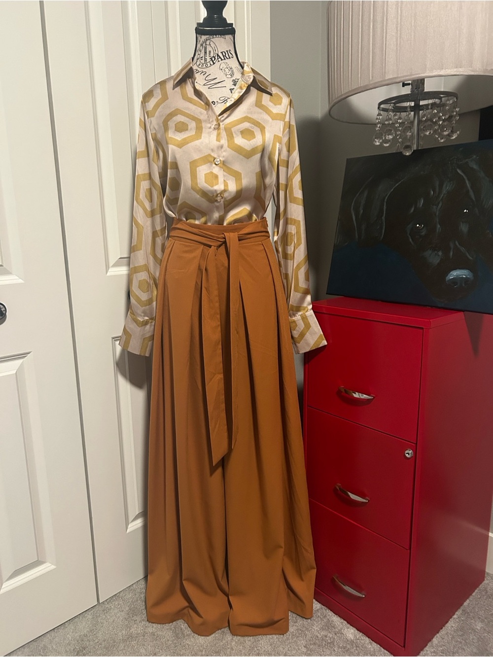 NWT Exaggerated Pleated Wide Leg Pants by Bohme